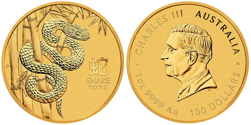 Zlatá investičná minca 1 Oz Lunárná séria III. ROK HADA 2025
