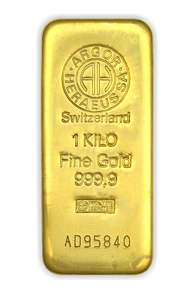 Zlatý odliatok 1000 g Argor - Heraeus