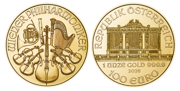 Zlatá investičná minca Wiener Philharmoniker 1 Oz