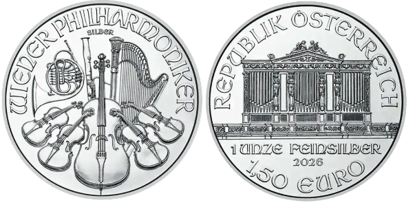 Strieborná investičná minca Wiener Philharmoniker 1 Oz