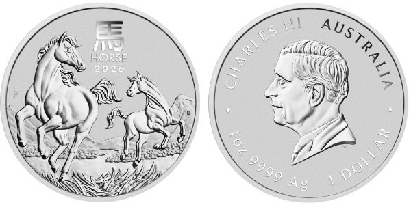 Strieborná investičná minca 1 Oz Lunárná séria III. ROK KOŇA 2026