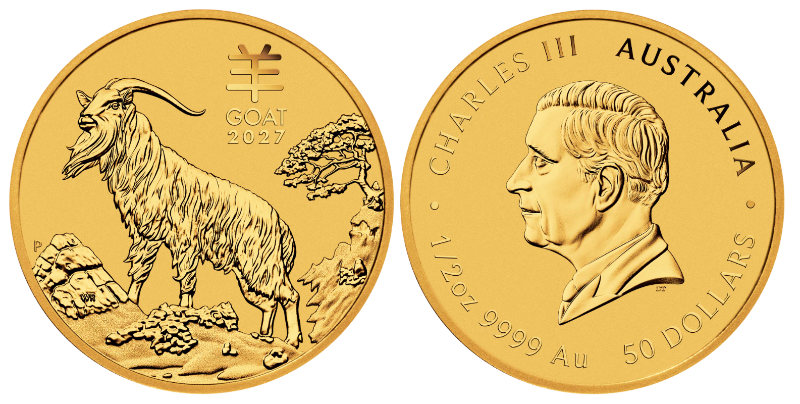 Zlatá investičná minca 1/2 Oz Lunárná séria III. ROK KOZY 2027
